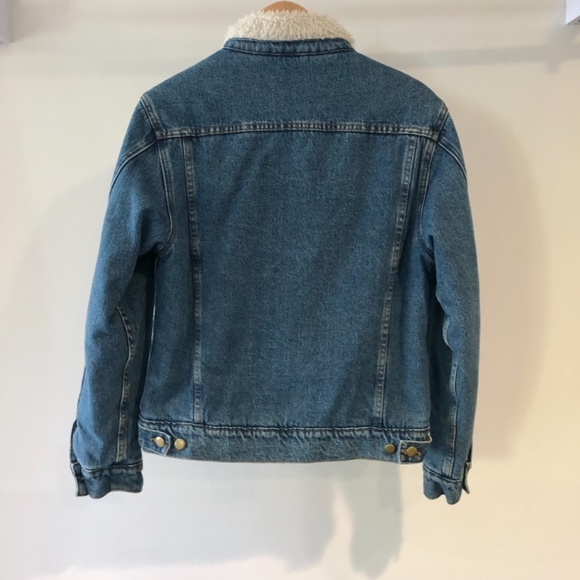 American Apparel Sherpa Denim Jacket Size XS - Picture 2 of 5